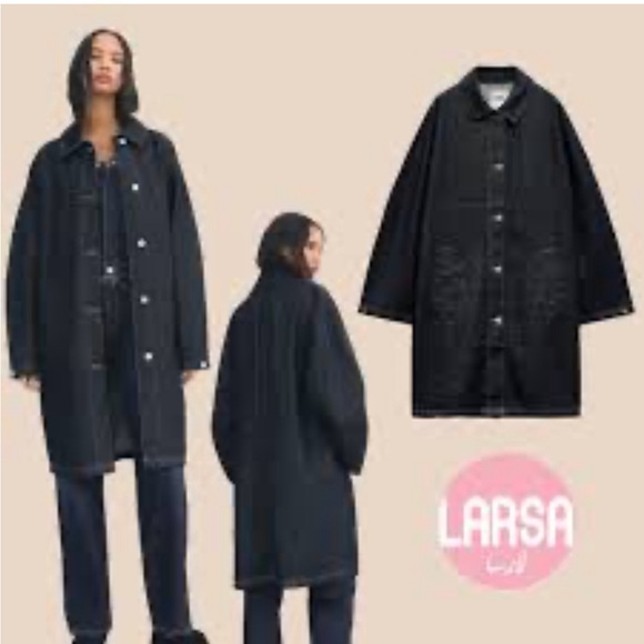 TRF Denim Trench Coat. Size XL - Picture 13 of 13